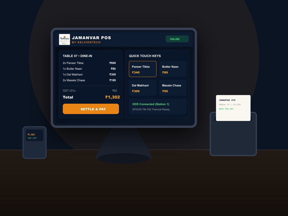 Jamanvar POS Hardware Counter Setup